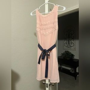Light Pink Mini Dress with Belt
